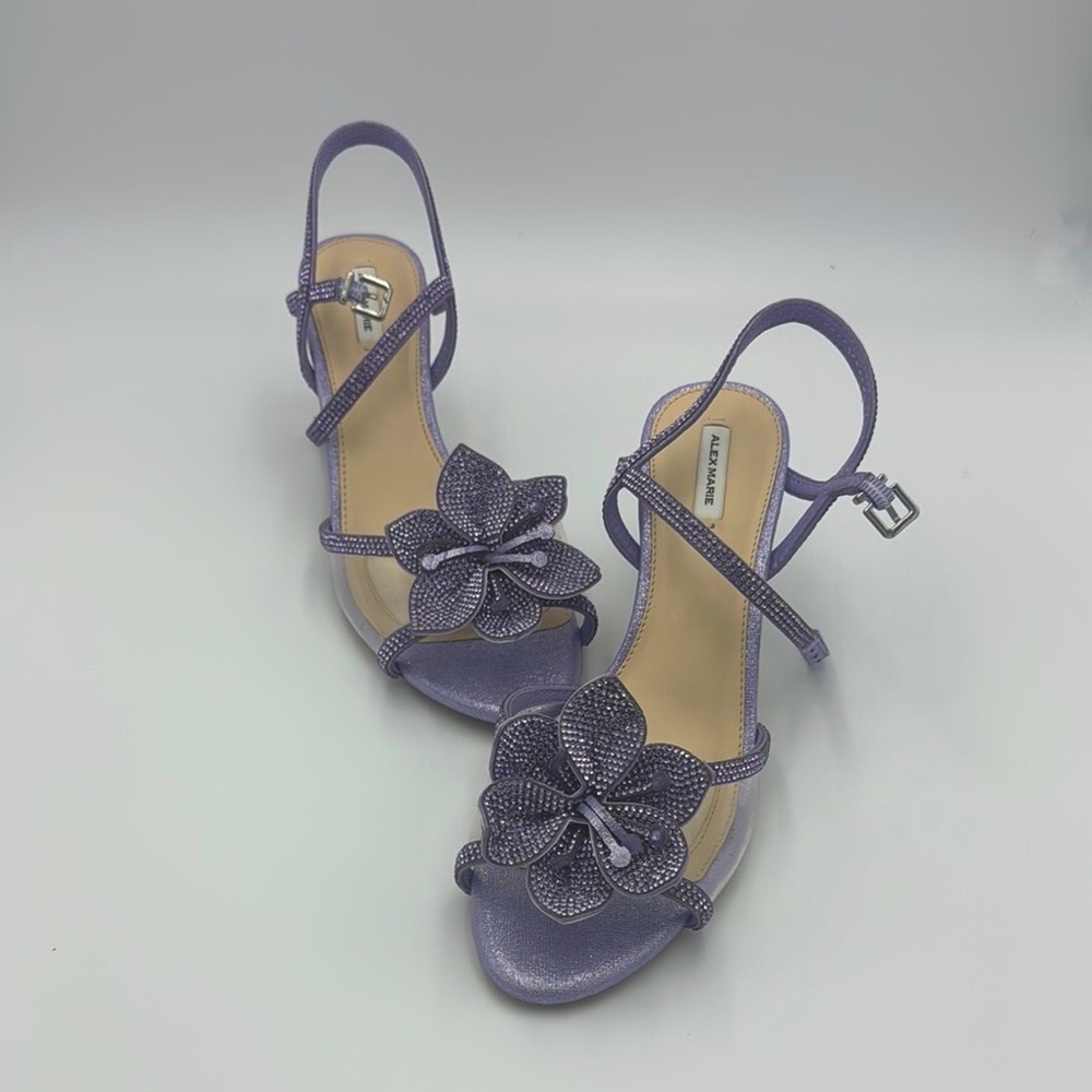 Alex Marie Purple Heels Strappy Design